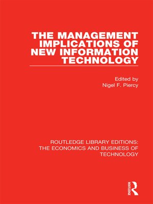 cover image of The Management Implications of New Information Technology